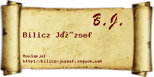 Bilicz József névjegykártya