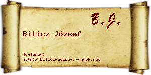 Bilicz József névjegykártya