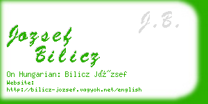 jozsef bilicz business card